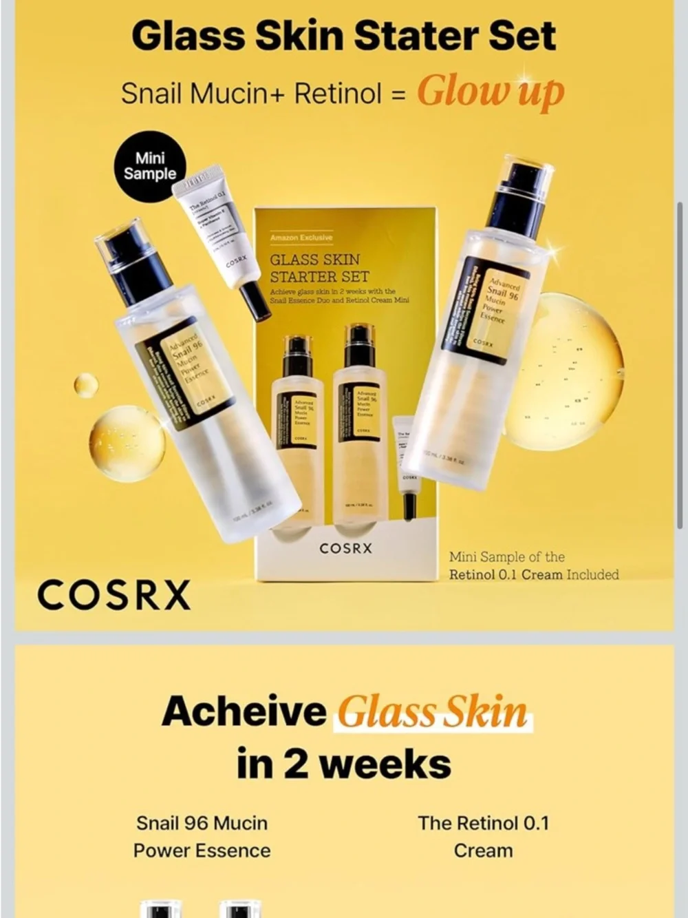 COSRX Glass Skin Starter Set - New in Box